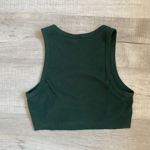 Dark green TNA ribbed tank top - Picture 2 of 3